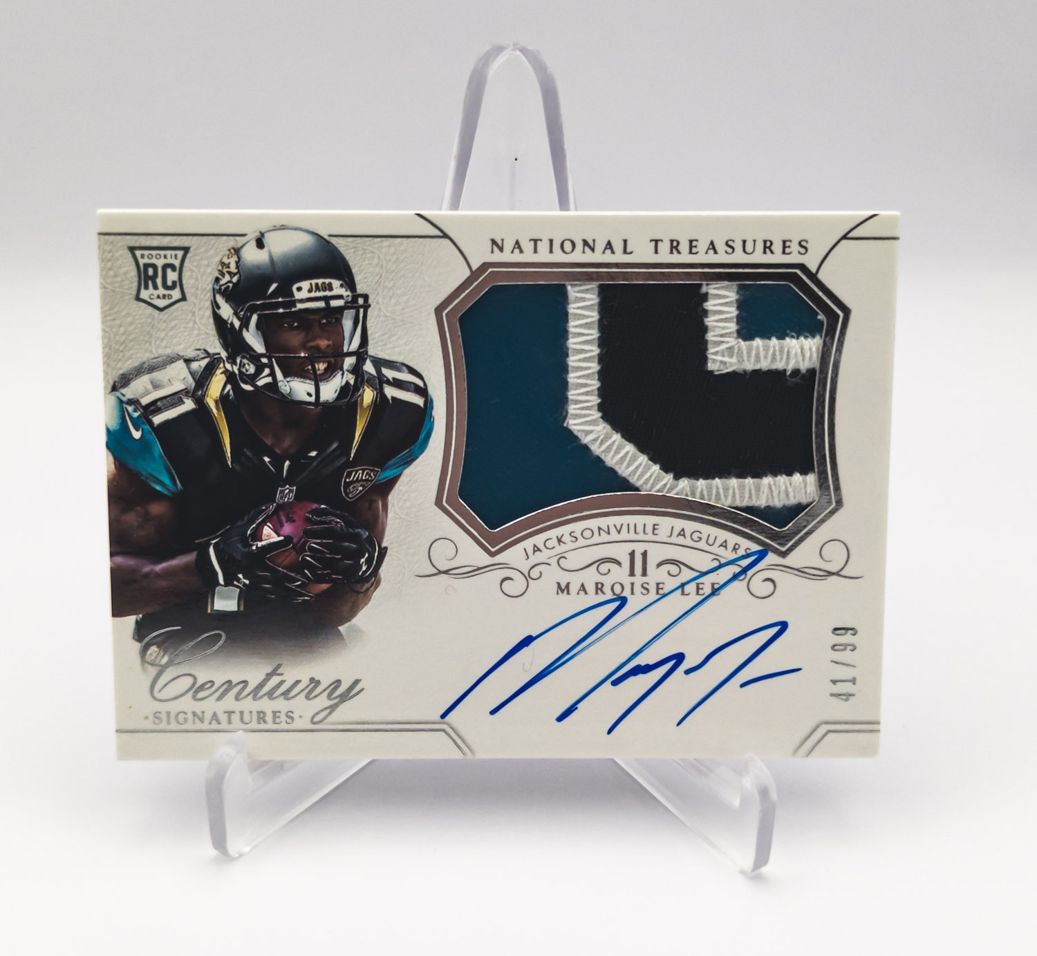 Marqise Lee Panini National Treasures #313 Century Material Autograph