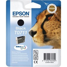 ORIGINALE T0711 NERA PER Epson Stylus D78D78D92DX 4000 C13T07114012 CAPACITA 7,4