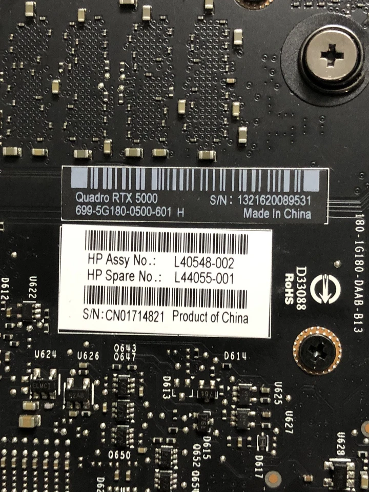 HP NVIDIA QUADRO RTX 5000 16GB GDDR6 699-5G 180-0500-601 Graphics Card - Image 3 of 4