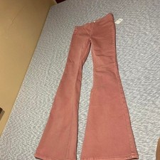 Free People we the people pink denim pants Flared NWT Women 26. SKU-A297 denin