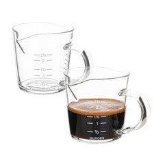 Espresso Shot Glass 3-Ounce Triple Pitcher Barista Double Spouts With Pouring...