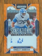 Kingsley Suamataia 2025 Prizm Draft Picks Auto Orange /75