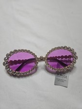 Oval Rhinestone Sunglasses Bling Crystal Frame Retro Fashion Shades