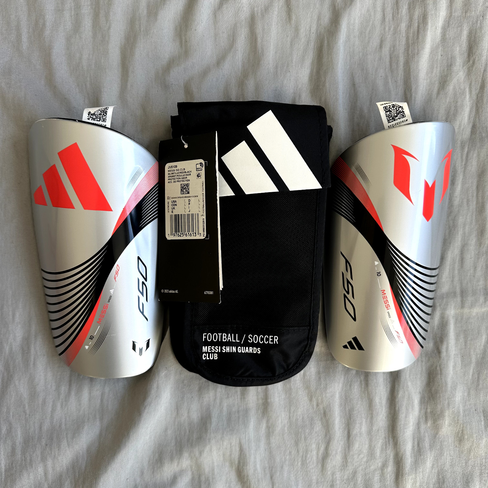 Soccer Messi Shin Guards Sizes Small & Large