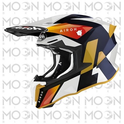 Cross Helmet Airoh Twist 2.0 Lift White Shiny Blue ASN Motocross ECE 22.05