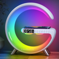 5-In-1 Smart Bedside Lamp with Bluetooth Speaker  APP Control, Wireless Chargin