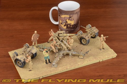 Forces of Valor 1:32 88mm FlaK 18 German Army DAK w/8 Figures - Picture 4 of 8