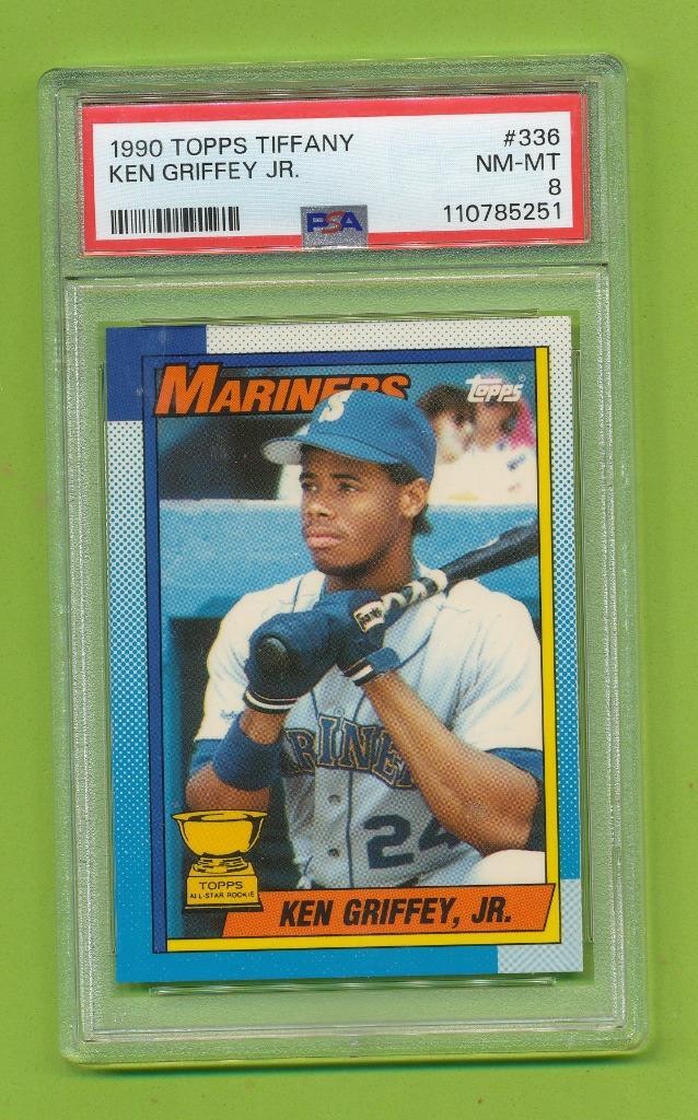 1990 Topps Tiffany - Ken Griffey, Jr. (#336) Seattle Mariners PSA 8