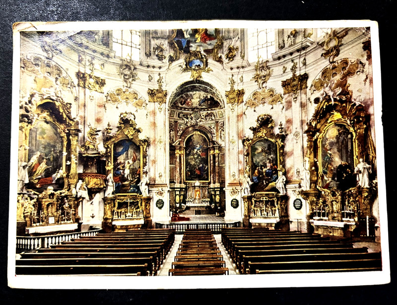 VTG POSTCARD Kloster Ettal Interior Bavaria Germany color photo UNPOSTED