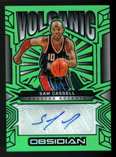 2024 Sam Cassell Panini Obsidian Volcanic Auto Green SP /25 SIGNED H734