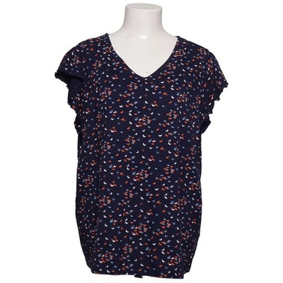 AproductZ, Top, Größe: 50, Blau/Mehrfarbig, Baumwolle, Blumen, Damen #j6E