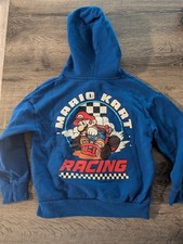 Mario Kart Boys Hoodie Size 4/5 Blue Super Mario