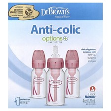 Natural Flow , Anti-colic Options   Baby Bottle, 0 Months , 3 Pack, 4 oz 120