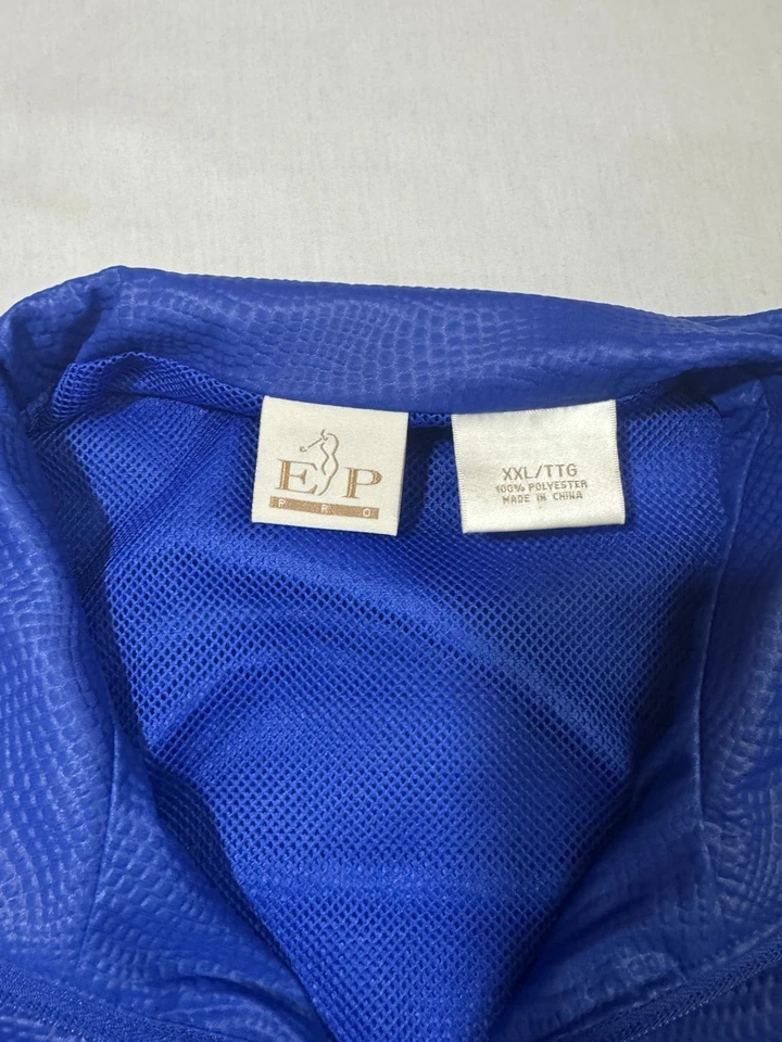 Chaleco de viento de golf EP Pro sin mangas forrado de malla con cremallera completa azul para mujer talla 2XL Foto 3 de 4