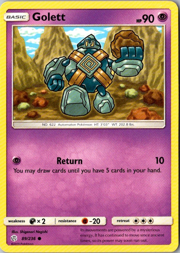 Golett Pokemon Cosmic Eclipse 89/236 LP