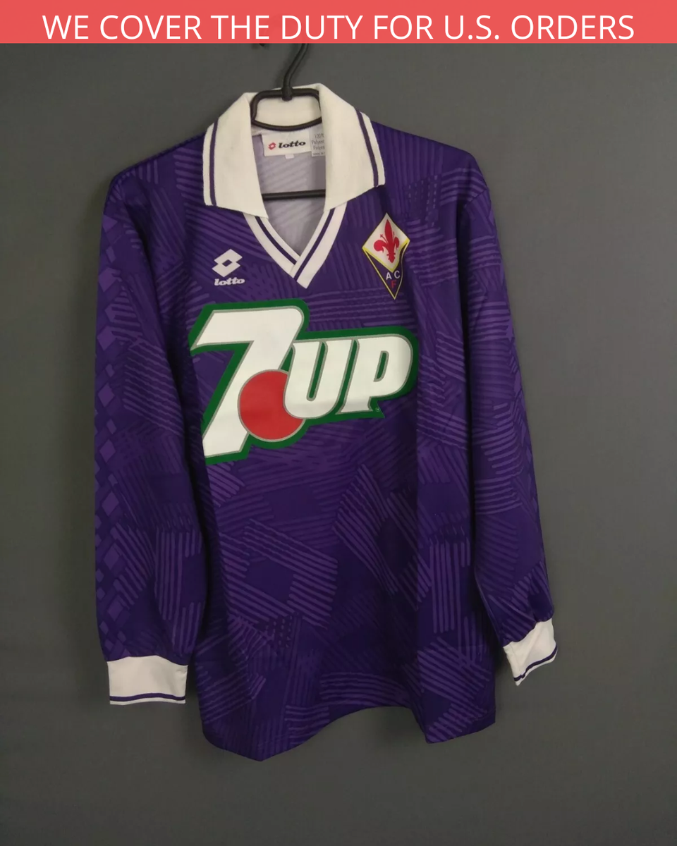 Fiorentina Jersey Deadstock 1992 1993 Home Long Sleeve Shirt