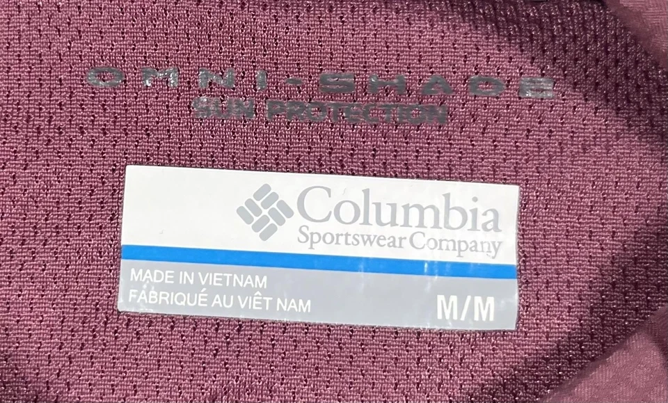 Рубашка женская Columbia средняя бордовая универсальная защита с длинным рукавом для походов - Изображение 3 из 4