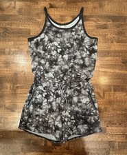 Athleta Girl Ready To Go Romper Size L / 12 Sleeveless Shorts Tie Dye Camo