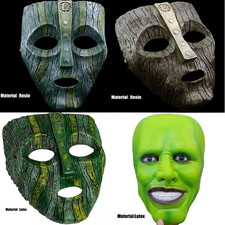 Movie Jim Carey 'The Mask' Loki Resin Full Face Mask Helmet Halloween Party Prop
