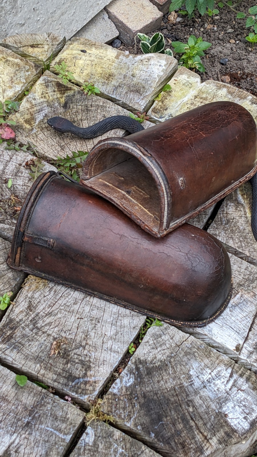 Antique 1850-1900s Two Cavalry Horse Troops Saddle Mounted Pistol  Holsters