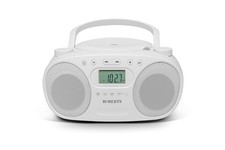 Image of Roberts ZOOMBOXFM AM/FM CD Boombox with Bluetooth, White