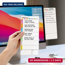 Magnetic Monitor Memo Board, Dry Erase Whiteboard Weekly Planner and Daily to Do