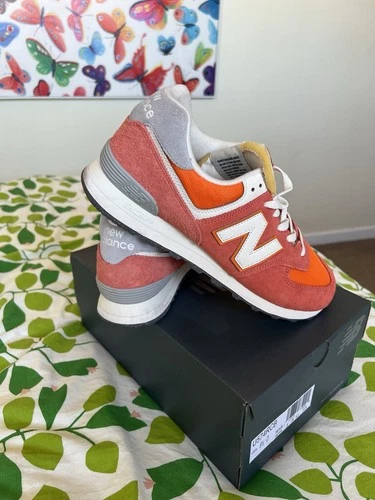 New Balance 574 Size 9 UK  Tangerine