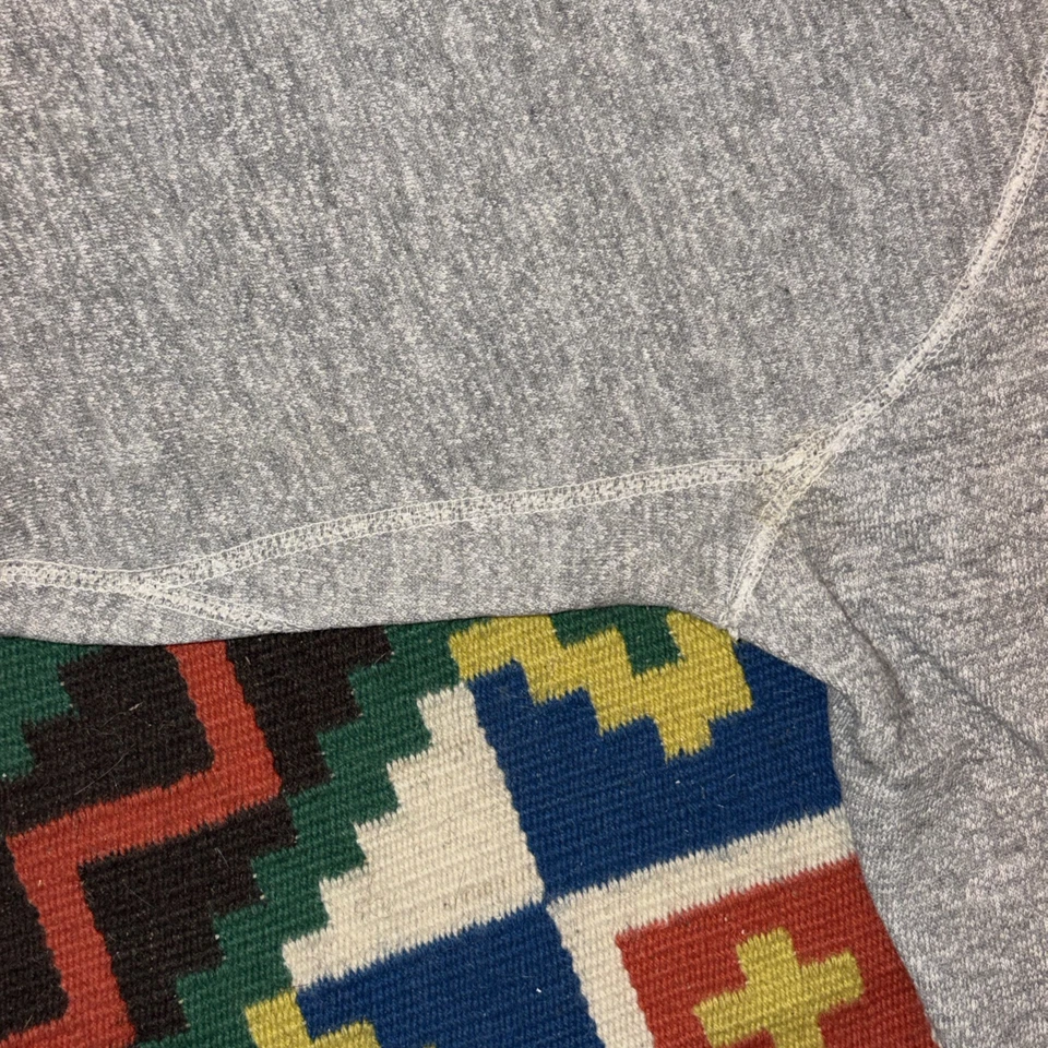 Sudadera Raglán Envejecida Años 60 Cuello Redondo Verdadera Vintage Gris Dos Tonos Foto 2 de 4