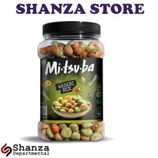 MiTSUBA Wasabi Mix 800g - Spicy Crunch Snack with Peas, Nuts & Crackers