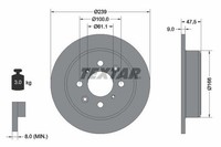 Bremsscheibe Hinterachse FüR Honda Jazz II City IV Stufenheck Civic VI Coupe