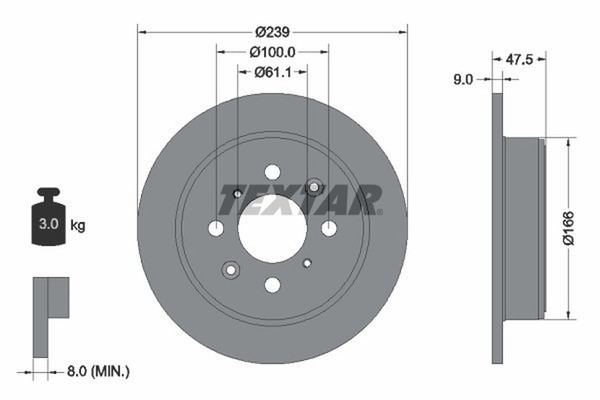 Bremsscheibe Hinterachse FüR Honda Jazz II City IV Stufenheck Civic VI Coupe-image