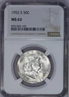 1952-S Franklin Half Dollar 50c NGC MS63