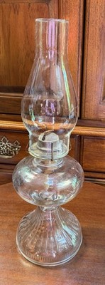 Vintage Anchor Hocking 18  Glass  Eagle Oil Lamp