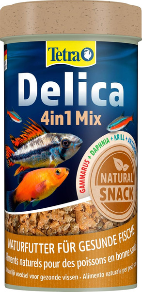 Tetra Delica Mix Naturfutter WasserflöHe Artemia Krill Gammarus 250 Ml-image
