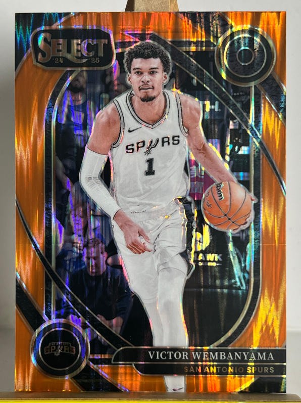 Victor Wembanyama 2024-25 Panini Select Courtside Orange Flash Prizm #229