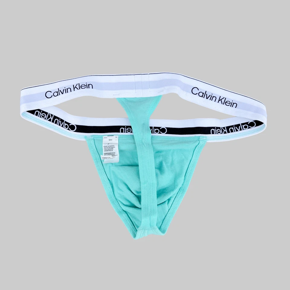 Calvin Klein CK Hombre Beau Azul Icono Algodón Tanga Tanga Ropa Interior S M L XL Foto 4 de 4