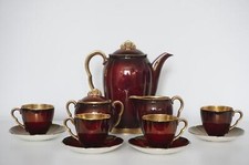 Carlton Ware Art Deco Style Coffee Set - Rouge Royale Lustre Ground - c.1950's