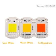 Full Spectrum 20W 30W 50W LED COB Chip Light (60x40mm)  220V 240V Lamp Bulbs