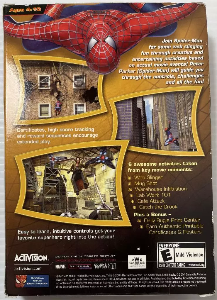 Spider-Man 2 Activity Center, Marvel Database