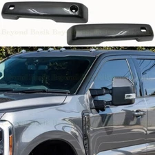 For 2021-2026 Ford F150 FRONT Door Handle COVERS W/2 SMTKH  M7 CARBONIZED GRAY