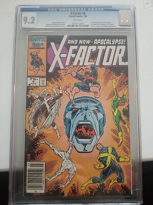 X-Factor #6 (1986)  Cgc 9.2 Newsstand 1st Full Appearance of Apocalypse 