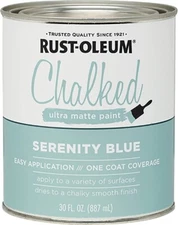 Rust-Oleum 285139 Ultra Matte Interior Chalked Paint 30 oz Serenity Blue