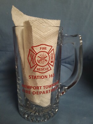 NEWPORT TOWNSHIP  PA. FIRE DEPARTMENT STATION 163 BEER GLASS