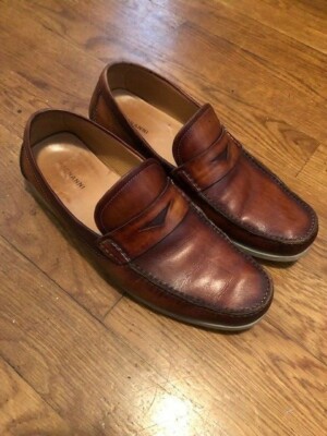Magnanni Leather Loafers Size 10 M, Retails  For $475.00 Magnanni Men main image 3