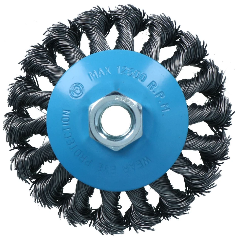 4 PACK Twist Knot Wire Brush / Wheel 115mm for Angle Grinder TE242 - Image 4 of 4