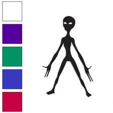 Alien Ufo Vinyl Decal Sticker Multiple Colors Sizes 12