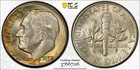 MS67+ 1958-D 10C Roosevelt Silver Dime, PCGS 67 PLUS Gold Shield - Rainbow Toned