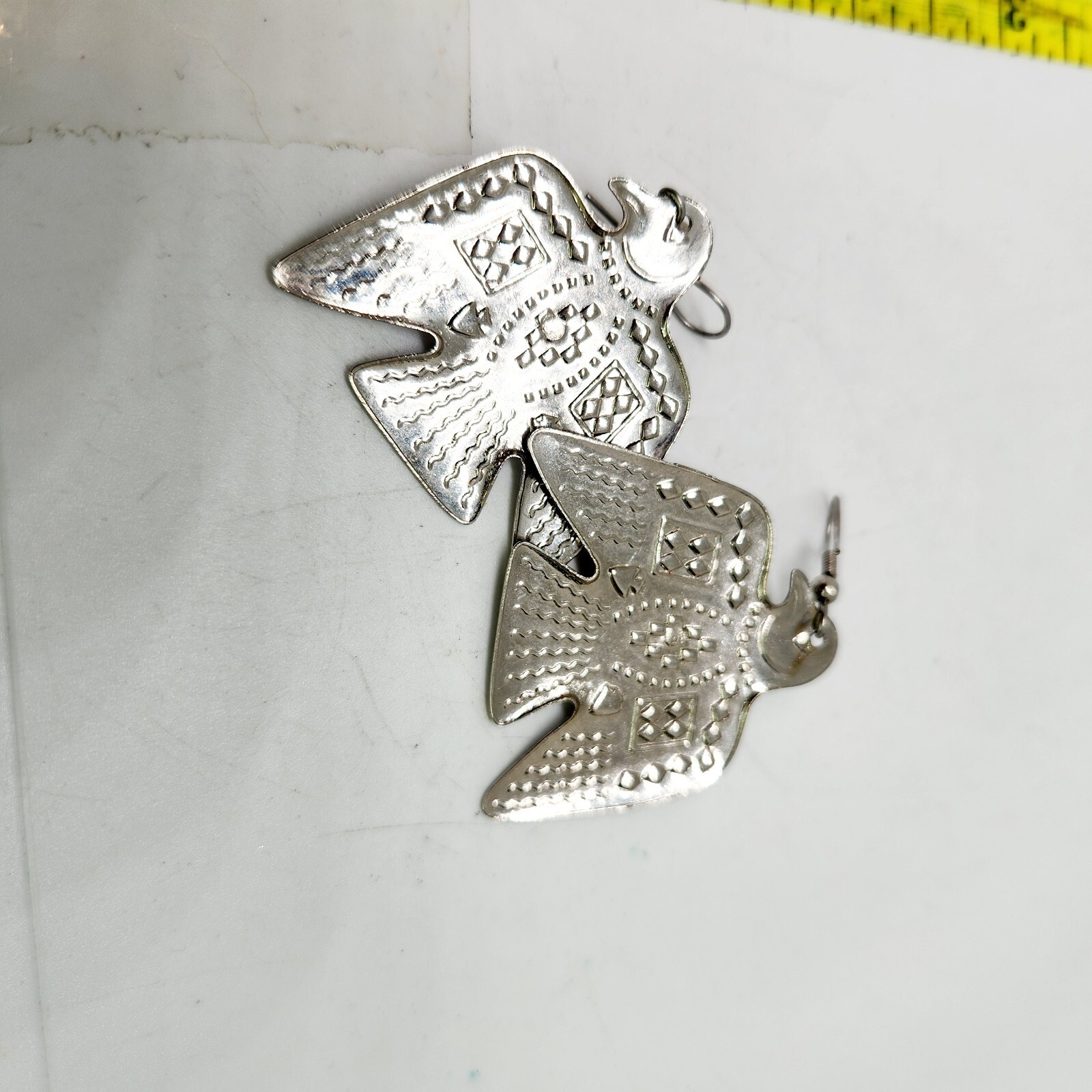 Silver Tone Thunderbird Dangle Drop Earrings West… - image 5