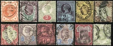 GREAT BRITAIN #111-122 Queen Victoria Jubilee Postage Stamp Collection Used 