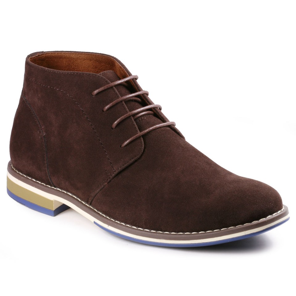 Metrocharm Men's Chukka Boots - Lace Up Casual Ankle Boots In Black, Brown, Tan - View #10
